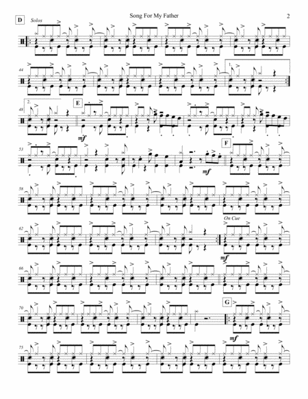 Song For My Father Strings Drum Set Page 2