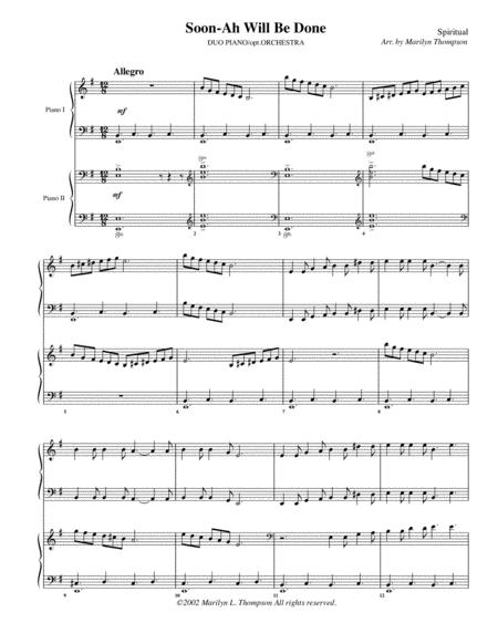 Soon Ah Will Be Done Duo Piano Page 2