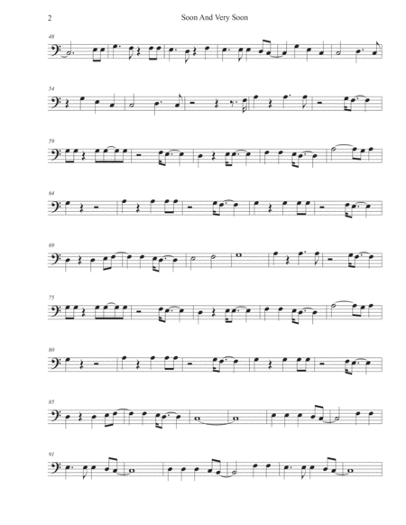 Soon And Very Soon Easy Key Of C Trombone Page 2