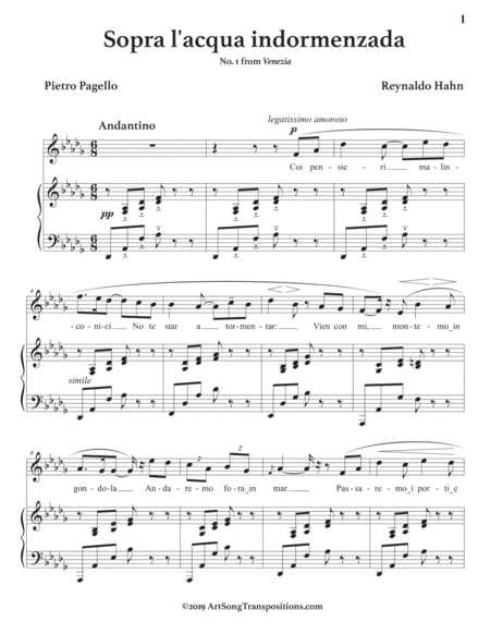 Sopra L Acqua Indormenzada D Flat Major Page 2