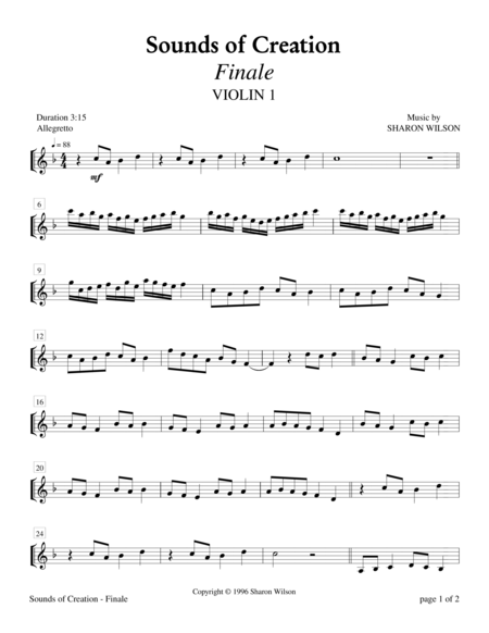 Sounds Of Creation Finale Violin Or B Flat Clarinet Duet With Piano Accompaniment Page 2