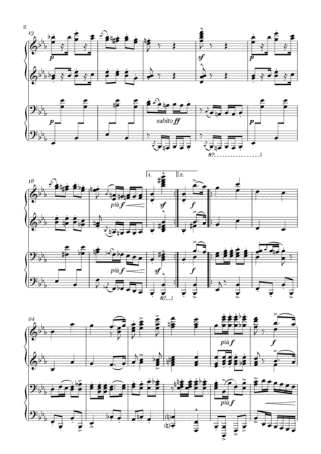 Sousa Stars And Stripes Forever Piano 4 Hands Score And Parts Page 2