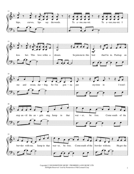 South Of The Border Late Intermediate Piano Page 2