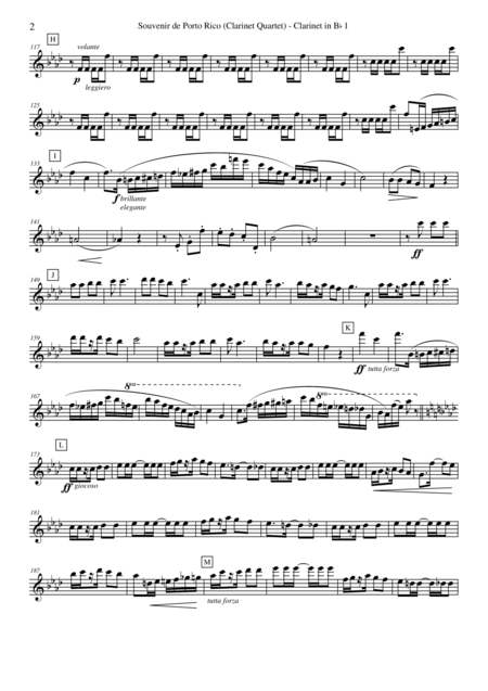 Souvenir De Porto Rico Clarinet Quartet Page 2