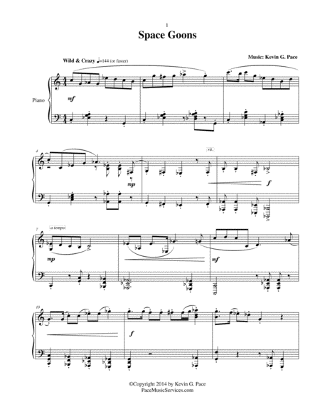 Space Goon Advanced Piano Solo Page 2