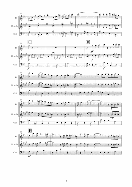 Spanish Flea Arranged For Flute Clarinet And Cello Page 2