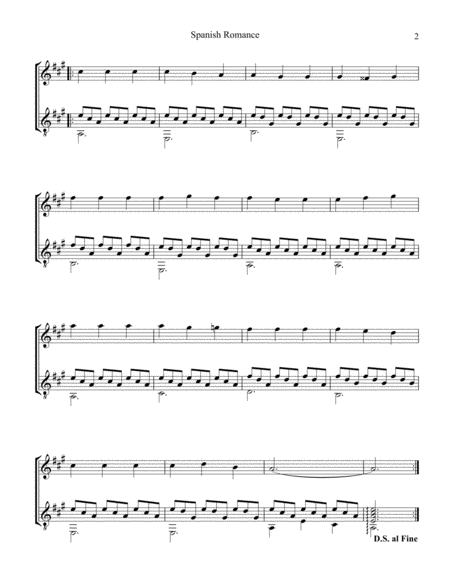 Spanish Romance Romanza For Flute And Guitar A Minor Page 2