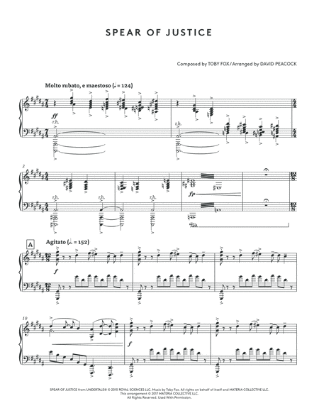 Spear Of Justice Undertale Piano Collections Page 2