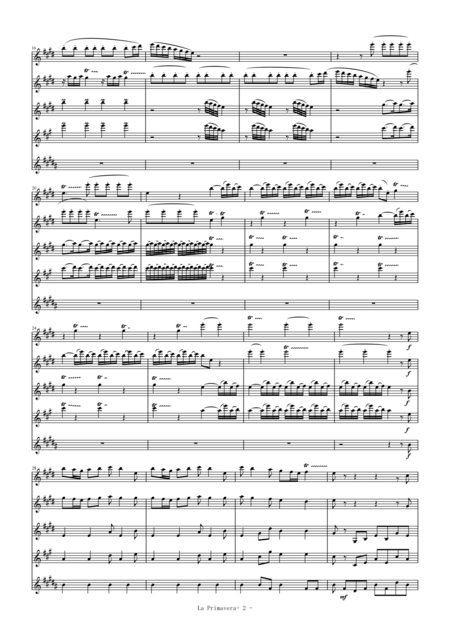 Spring From Concerto No 1 1st Mov For Flute Quartet Page 2