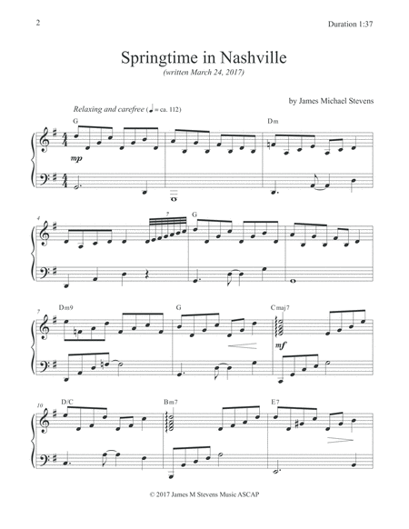 Springtime In Nashville Relaxing Piano Page 2