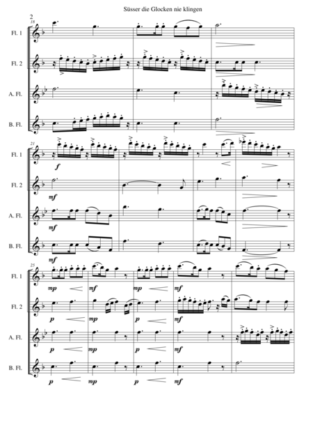 Ssser Die Glocken The Bells Never Sound Sweeter For Flute Quartet Page 2