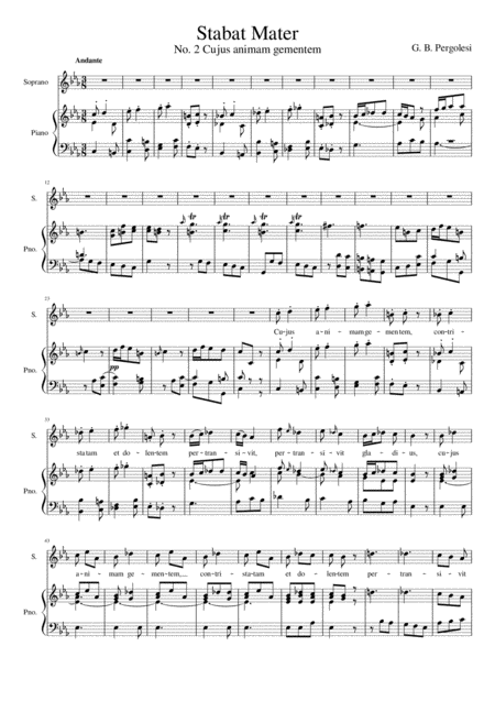 Stabat Mater No 2 Cujus Animam Gementem Eb Major Piano Vocal Page 2