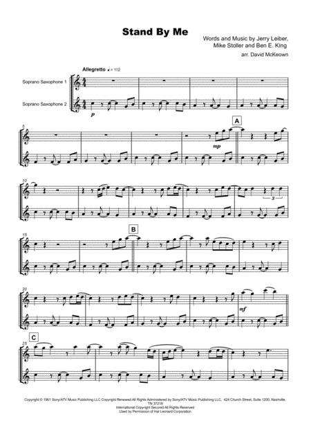 Stand By Me Soprano Saxophone Duet Page 2