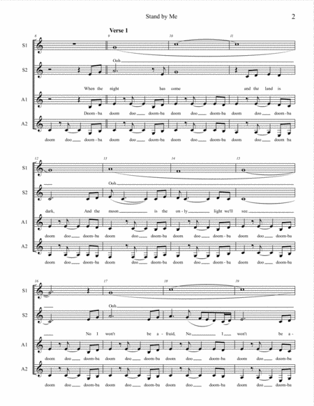 Stand By Me Ssaa A Cappella Page 2