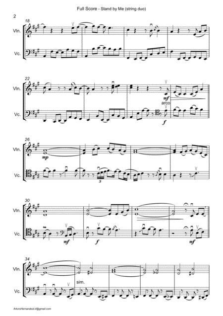 Stand By Me String Duo Advanced Page 2