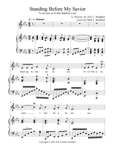 Standing Before My Savior Baritone Solo Page 2