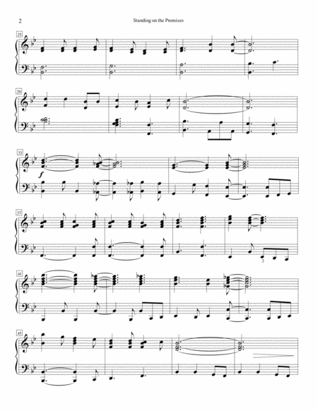 Standing On The Promises Piano Page 2