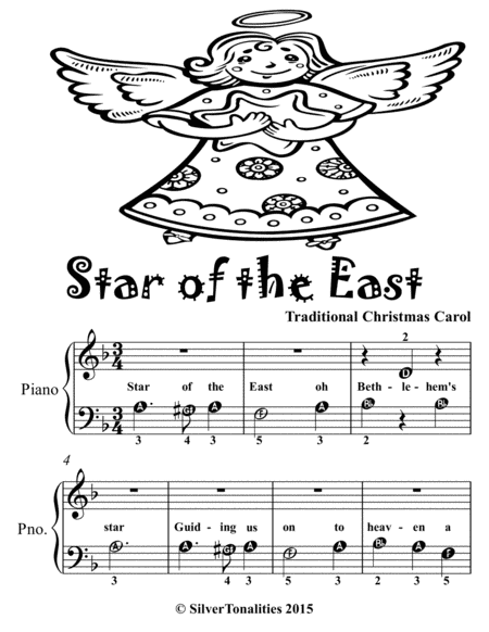 Star Of The East Beginner Piano Sheet Music Tadpole Edition Page 2