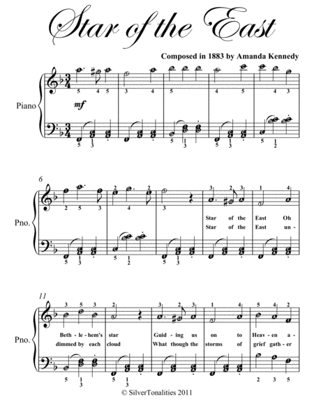 Star Of The East Elementary Piano Sheet Music Page 2