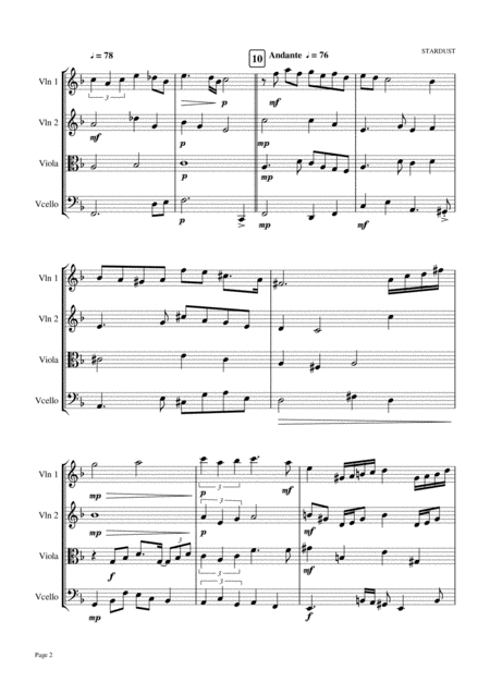 Stardust String Quartet Page 2