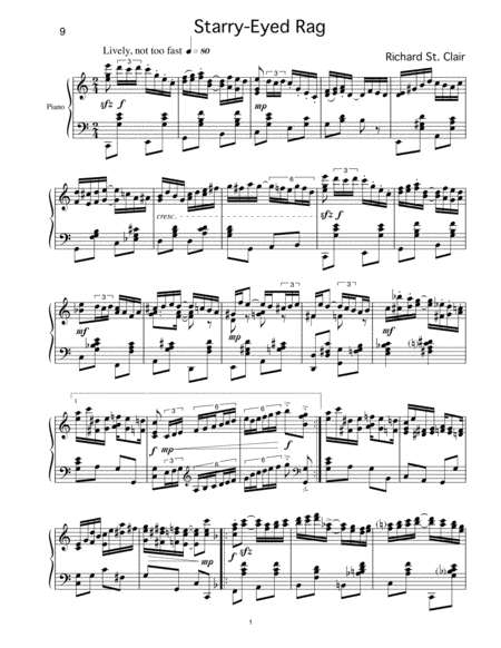 Starry Eyed Rag For Solo Piano Page 2