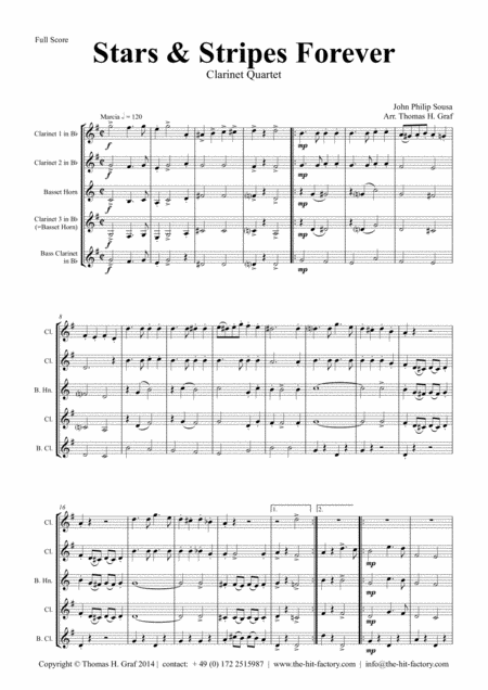 Stars And Stripes Forever Sousa Clarinet Quartet Page 2