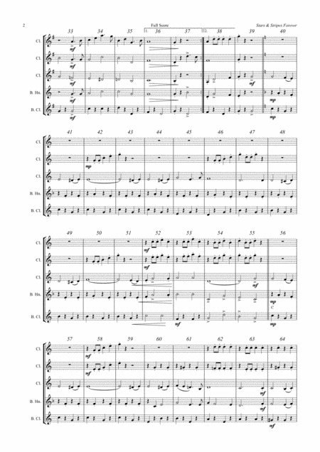 Stars And Stripes Forever Sousa Clarinet Quintet Page 2