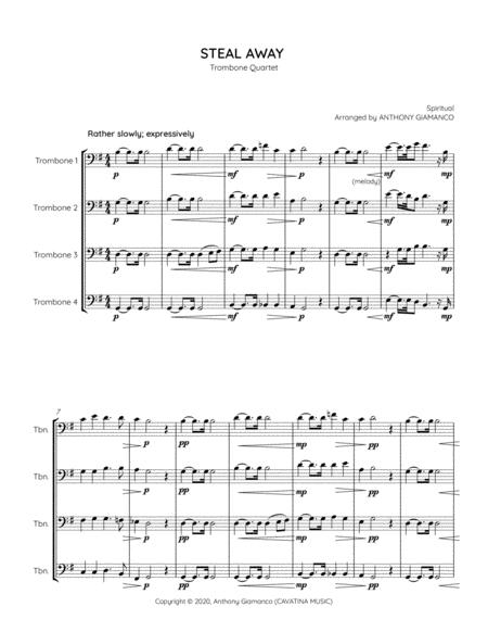 Steal Away Trombone Quartet Page 2