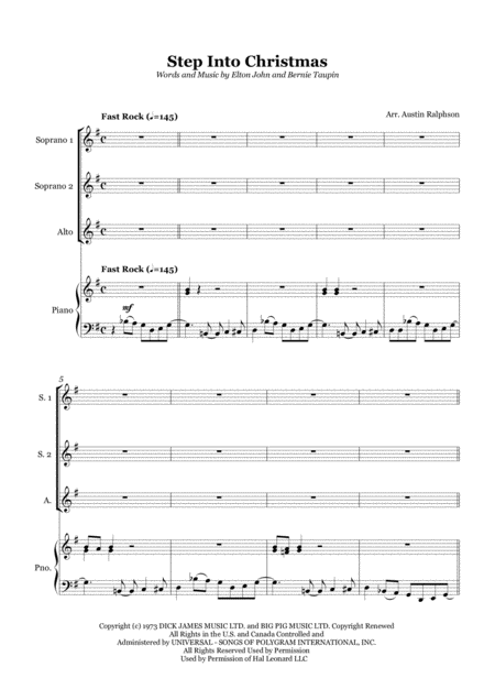 Step Into Christmas Ssa Choir And Piano Page 2