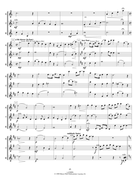 Stephen Foster Salute Medley Of Stephen Foster Music Set For Mixed Saxophone Trio Page 2