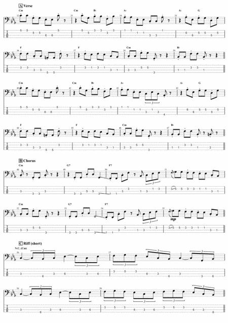 Steve Wonder Master Blaster Jammin Complete And Accurate Nathan Watts Bass Transcription Whit Tab Page 2