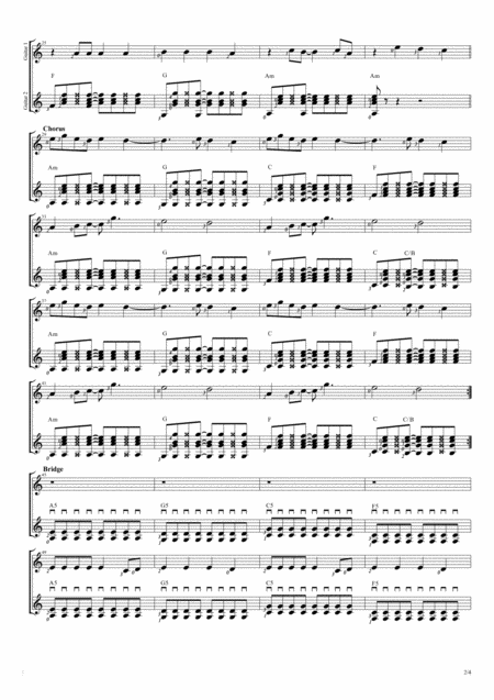 Stitches Duet Guitar Score Page 2