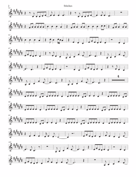 Stitches Original Key Violin Page 2