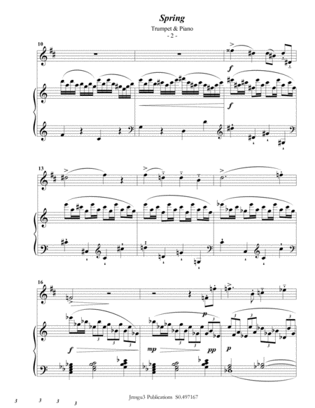 Stravinsky Spring Op 6 No 1 For Trumpet Piano Page 2