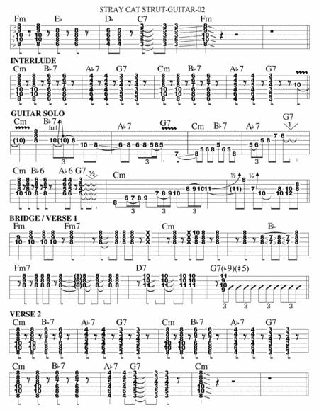 Stray Cat Strut Guitar Tab Page 2