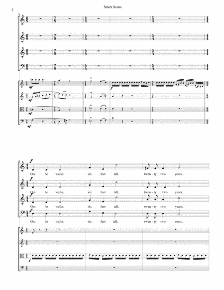 Street Scene For Satb Choir And Strings Page 2