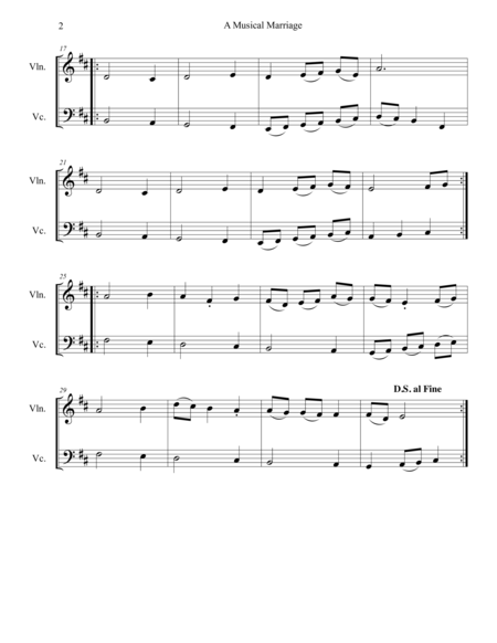 String Duo No 11 From A Musical Marriage Minuet Page 2