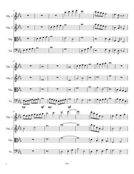 String Quartet In E Flat Major Page 2