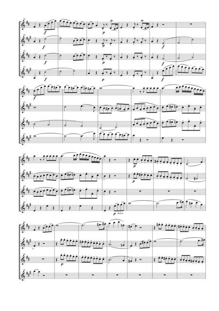 String Quartet Kv 575 For Saxophone Quartet Satb Page 2