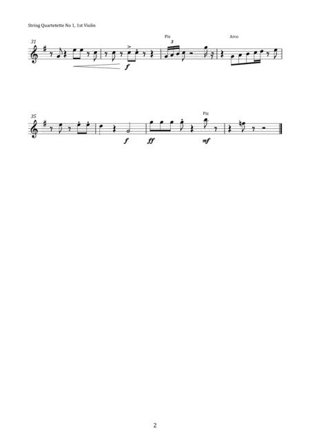 String Quartetette No 1 Page 2