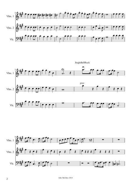 String Sleigh Bells Medley Page 2