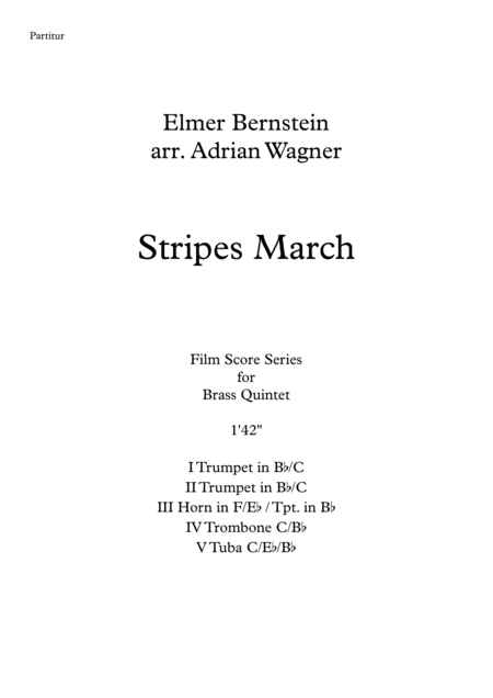 Stripes March Elmer Bernstein Brass Quintet Arr Adrian Wagner Page 2