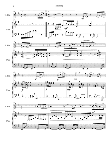 Strolling For English Horn And Piano Page 2