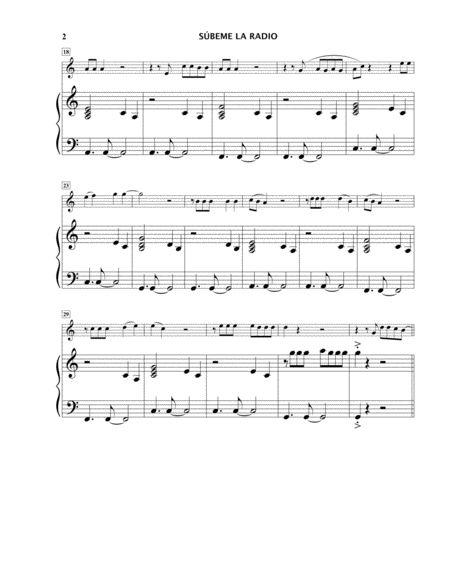 Subeme La Radio Violin And Piano Accompaniment Play Me In The Original Key Page 2