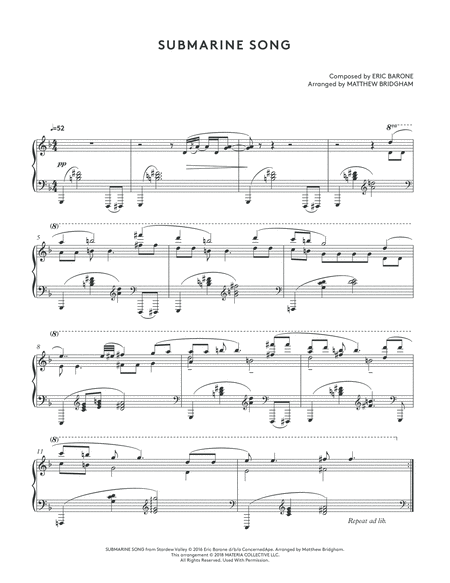 Submarine Song Stardew Valley Piano Collections Page 2