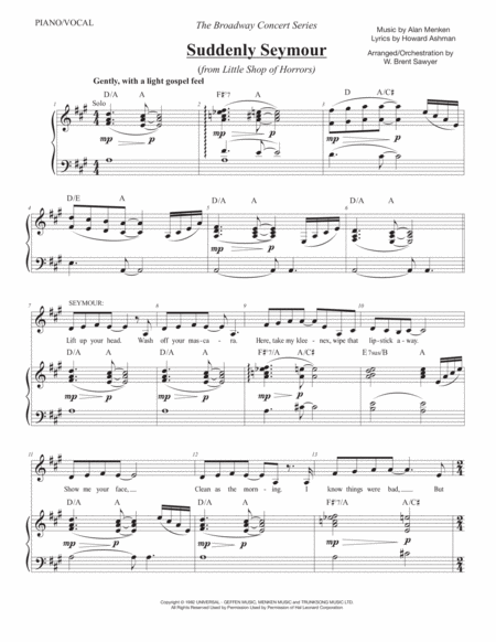 Suddenly Seymour Piano Vocal Score Page 2