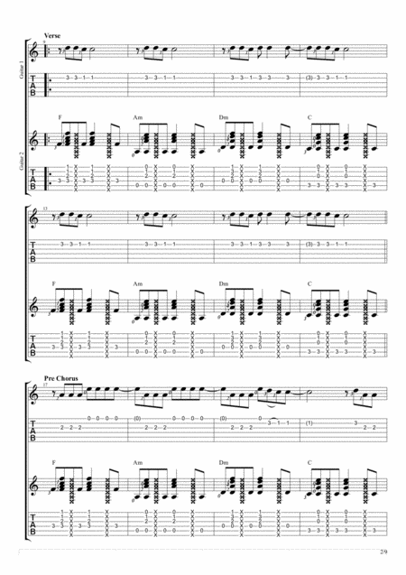 Sugar Fingerstyle Guitar Duet Page 2