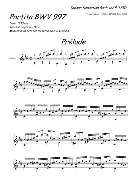 Suite Bwv 997 For Guitar Of Johann Sebastian Bach Page 2