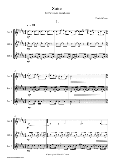 Suite For Three Alto Saxophones Page 2