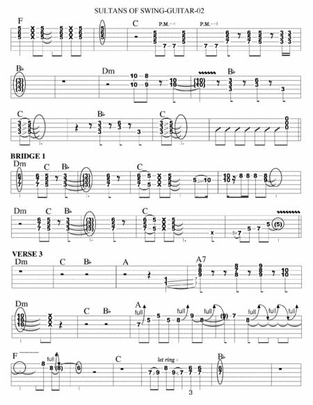 Sultans Of Swing Guitar Tab Page 2